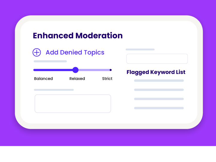 Stylized version of the enhanced moderation dashboard